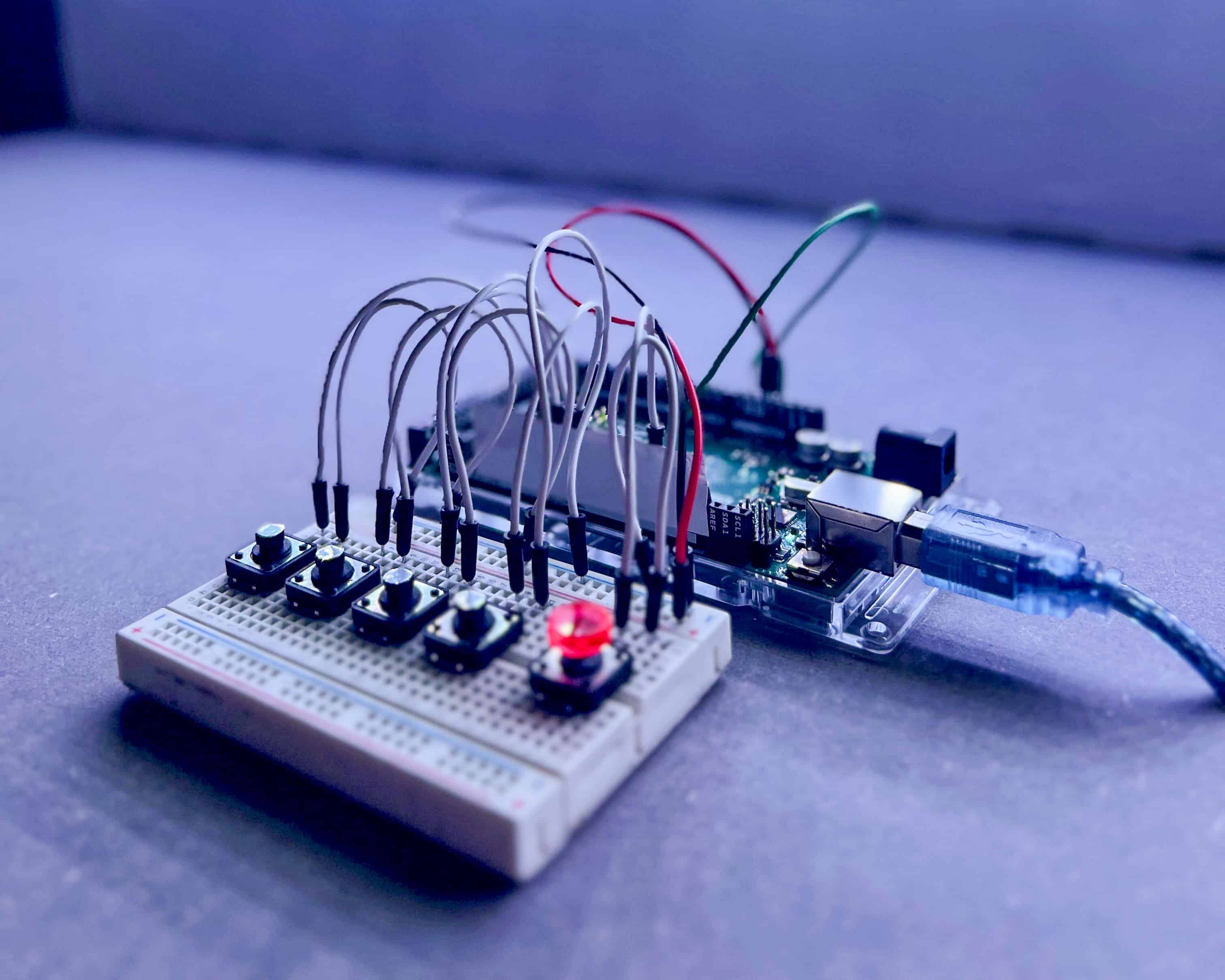 Arduino Mega Buttons interaction